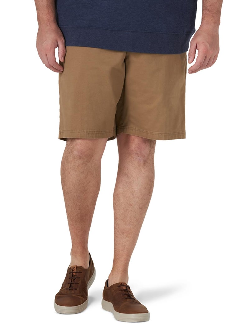 Lee Men's Big & Tall Extreme Motion Flat Front Short, Original Khaki, 44 - Image 1